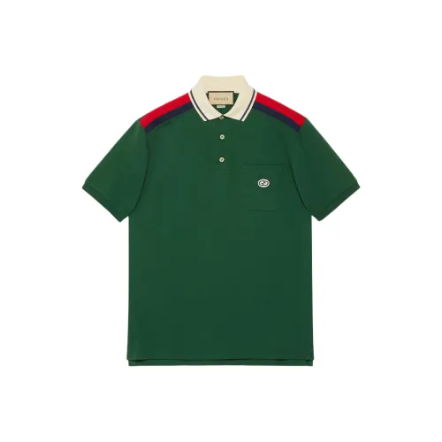 GUCCI Polo Shirts Men Green