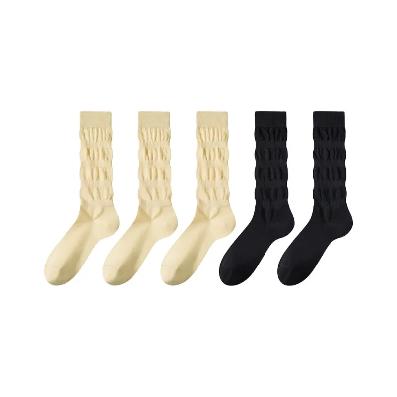 JIAZINI Mid Calf Socks Women's 5 Pack-17