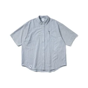 RESTICK Shirt Men's Light Blue Stripes