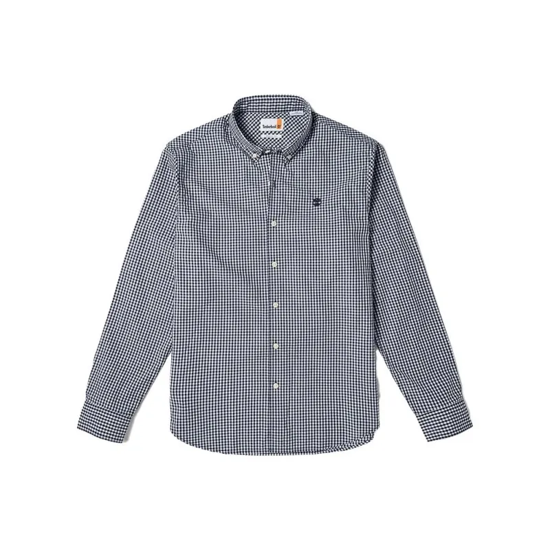 Timberland Shirts Men Dark Sapphire Yarn Dyed Woven-0