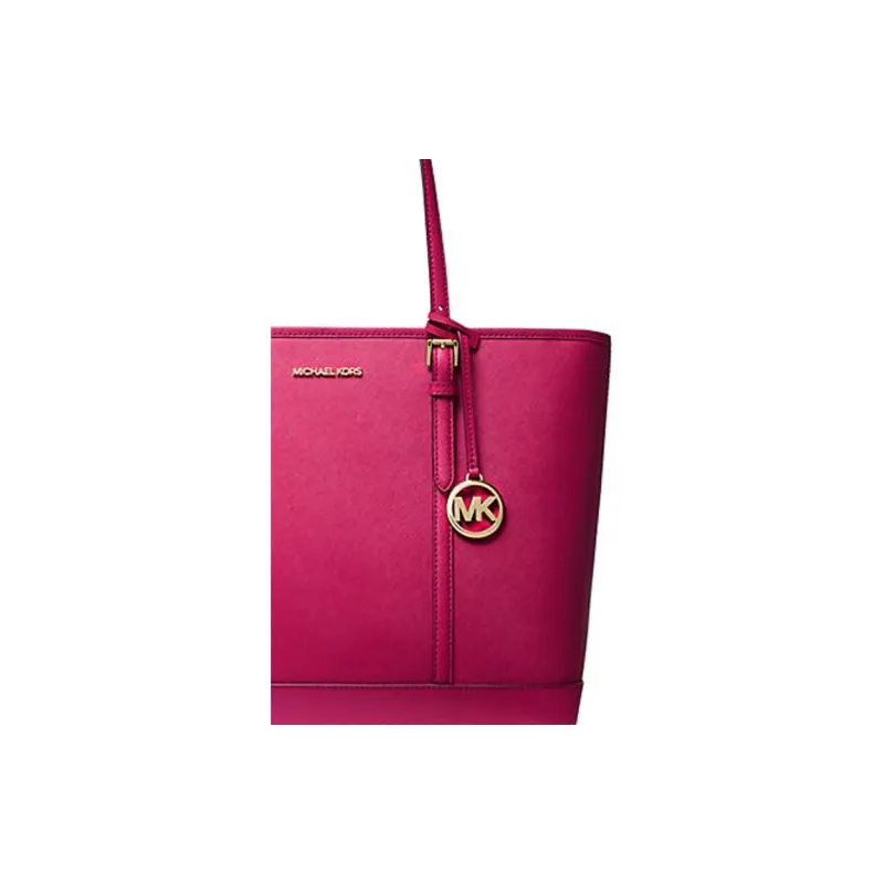 MICHAEL KORS Jet Set Leather Tote Bag Shopping Bag Shoulder Bag Handbag Large Size Women's Electric Pink-3