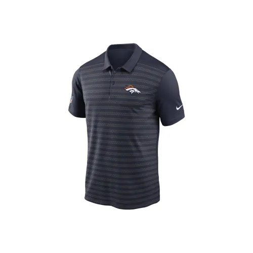 Nike Polo Shirt pink Broncos Men's Marine Blue