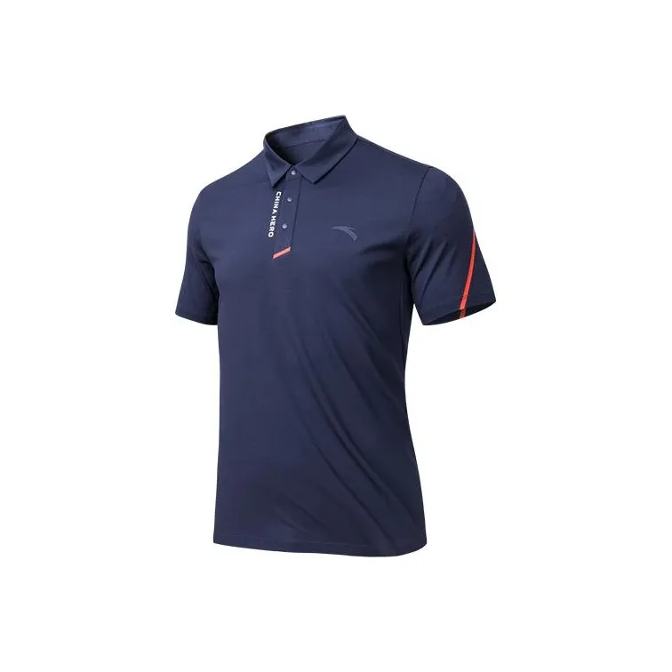 Anta Variety Training Collection Polo Shirt Men's Midnight Blue-0