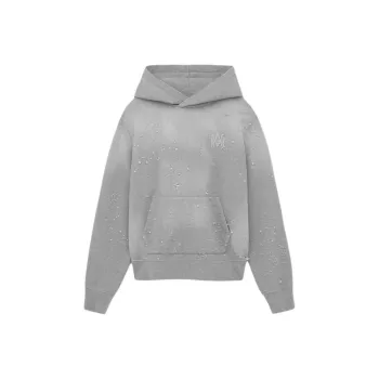 AMIRI Ma Shotgun Logo Embroidered Distressed Hoodie