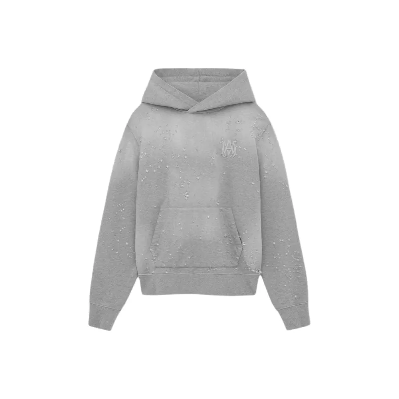 AMIRI Ma Shotgun Logo Embroidered Distressed Hoodie-0