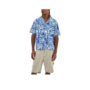 GUESS Originals Vintage Print Shirt Men's Blue
