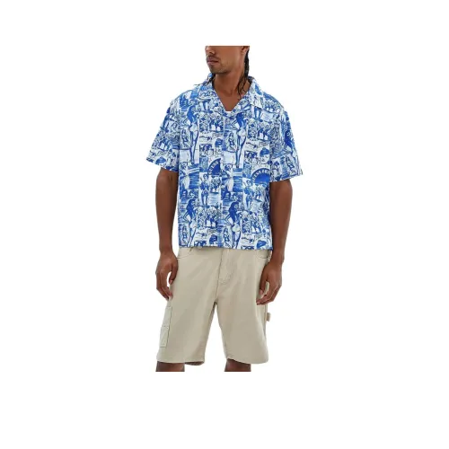 GUESS Originals Vintage Print Shirt Men's Blue