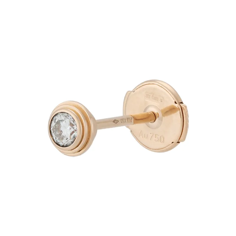 CARTIER Karat Gold Stud Earrings Women's-2