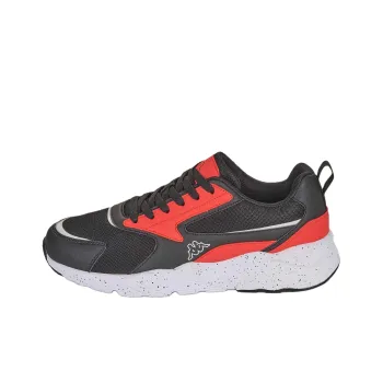 Kappa LOGO SAFIR Anti Slip Wear Resistant Low Top Casual Running Shoes Men's Black Red