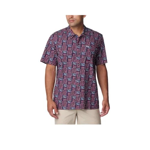 Columbia PFG Trollers Best™ Shirt Men's Preppy Marine Blue