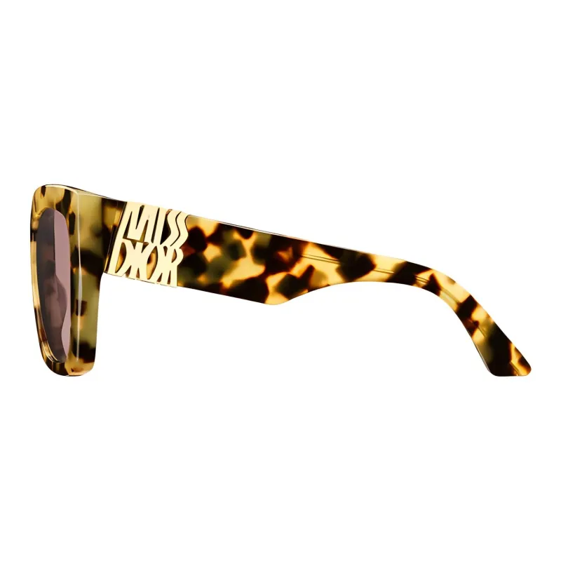 DIOR Acetate Square Sunglasses Women's Yellow-2