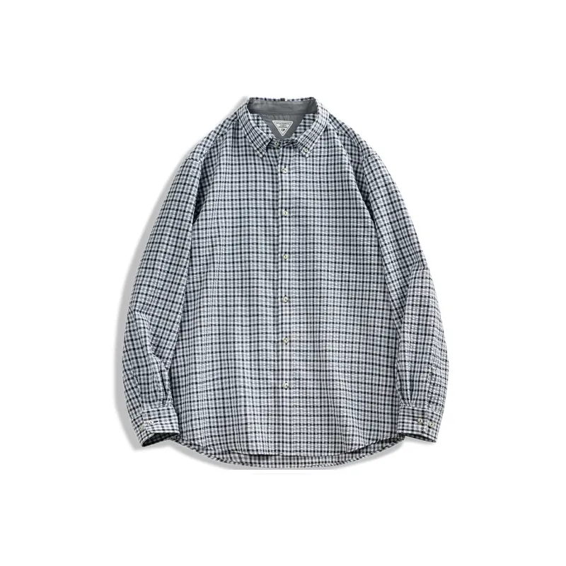 MADEN Shirt Men's Light Gray Plaid-0