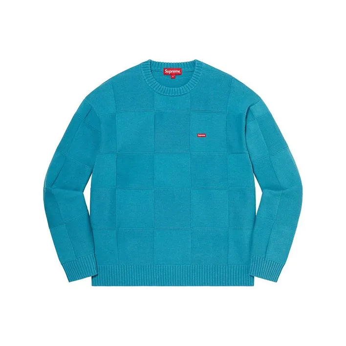 Supreme Tonal Checkerboard Small Box Sweater-3