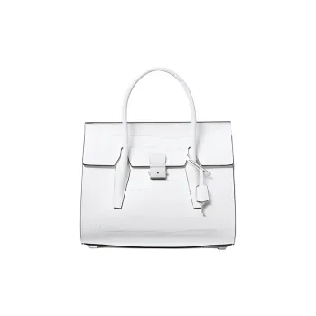 MICHAEL KORS Campbell Medium Crocodile Embossed Leather Satchel