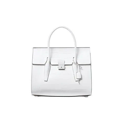MICHAEL KORS Campbell Medium Crocodile Embossed Leather Satchel