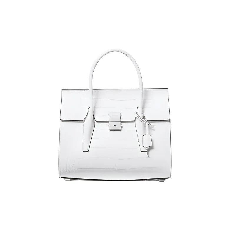 MICHAEL KORS Campbell Medium Crocodile Embossed Leather Satchel-0