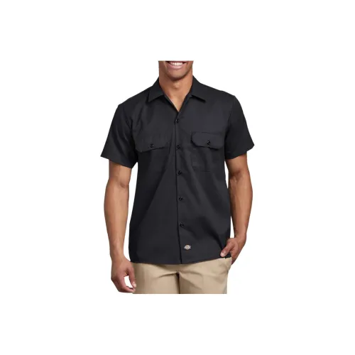 Dickies Slim Fit Short Sleeve Work Shirt Shirt Men's Black