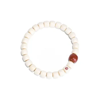 Yulan Wenwan Mammoth Straight Cut Beaded Bracelet 8mm+Old Style Spacer Bead 2.0 Unisex