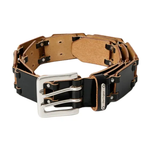 OUR LEGACY Leather Belts Women's Black Width 3.8CM