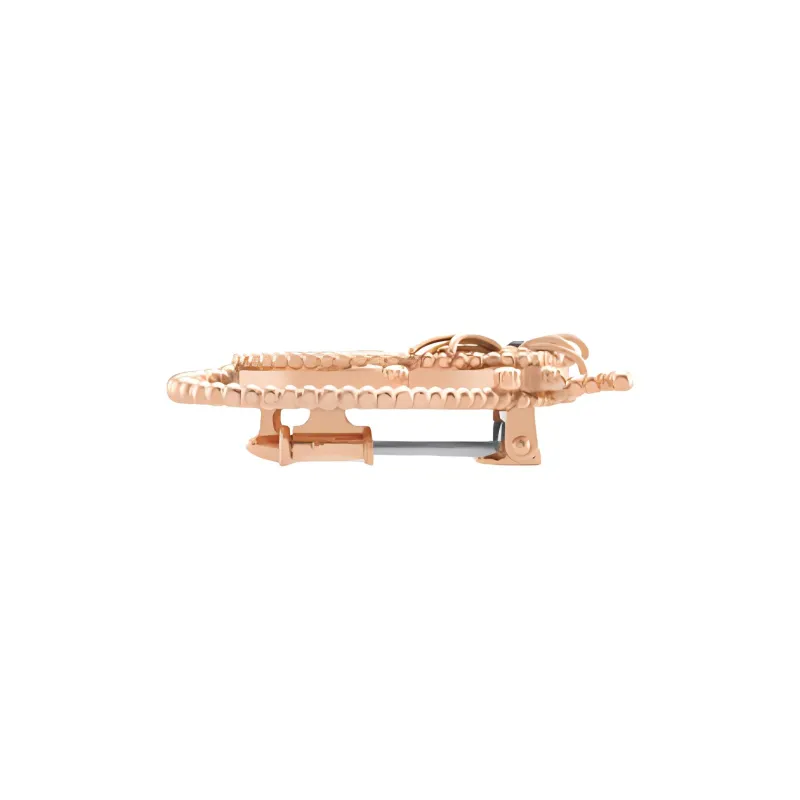 Van Cleef & Arpels Red Chalcedony Onyx Brooches Unisex Red/rose Gold-2