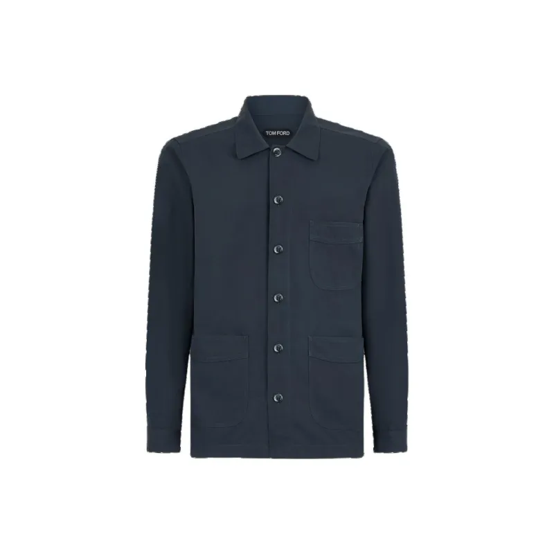 TOM FORD Long sleeve Poplin Pajama Shirt-0