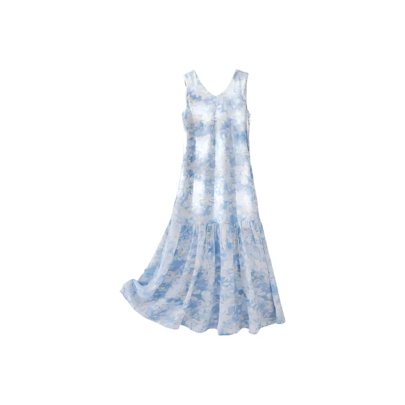 IHIMI Sleeveless Dress Women's Sky Blue-2