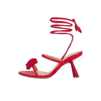 ALOHAS Kendra Bloom One Strap Sandals 7.5cm Women's Red