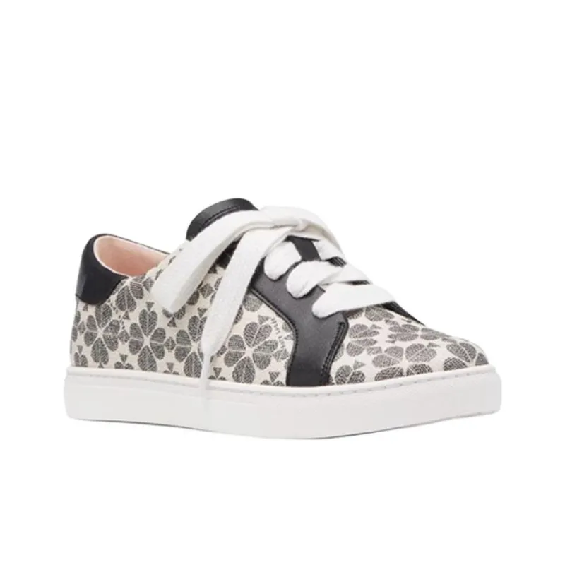 Kate Spade Erin Low Top Skateboard Shoes Women's Black White-1