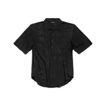 Balenciaga Collared Short Sleeve Shirt
