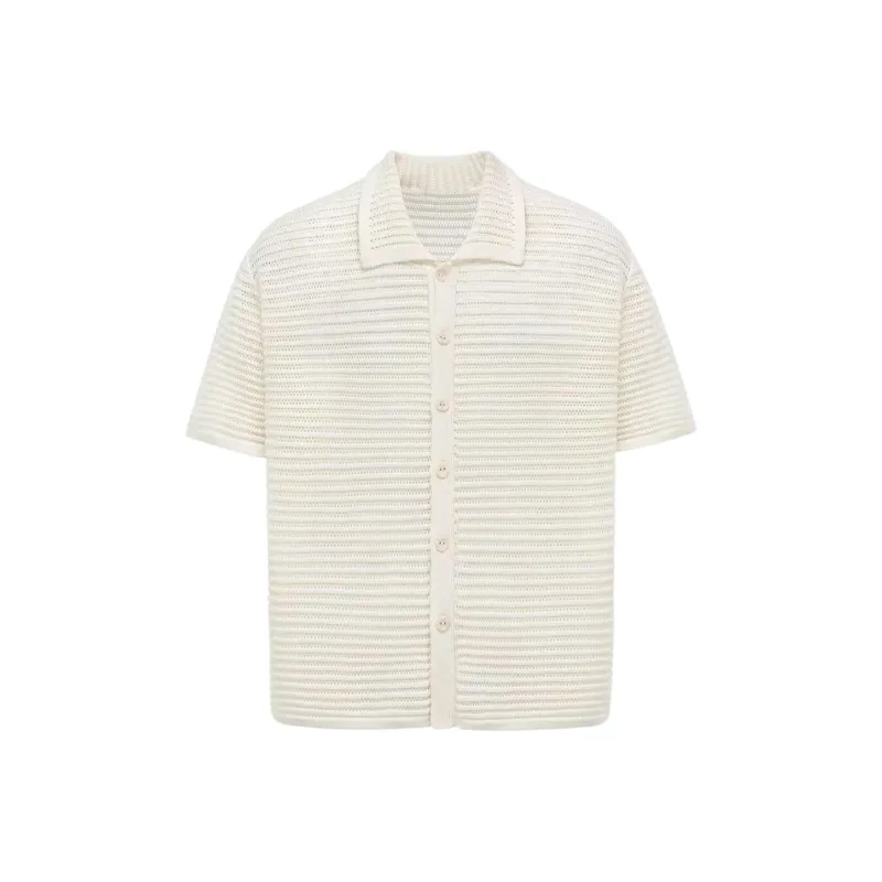TESTUNG Fashion Shirt Unisex Classic White Apricot-0