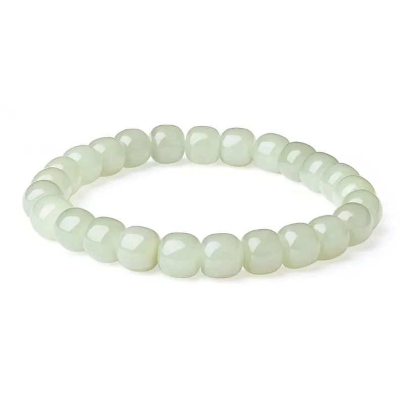 LAOMIAO Hetian Jade Pale Greenish White Jade Women's-14