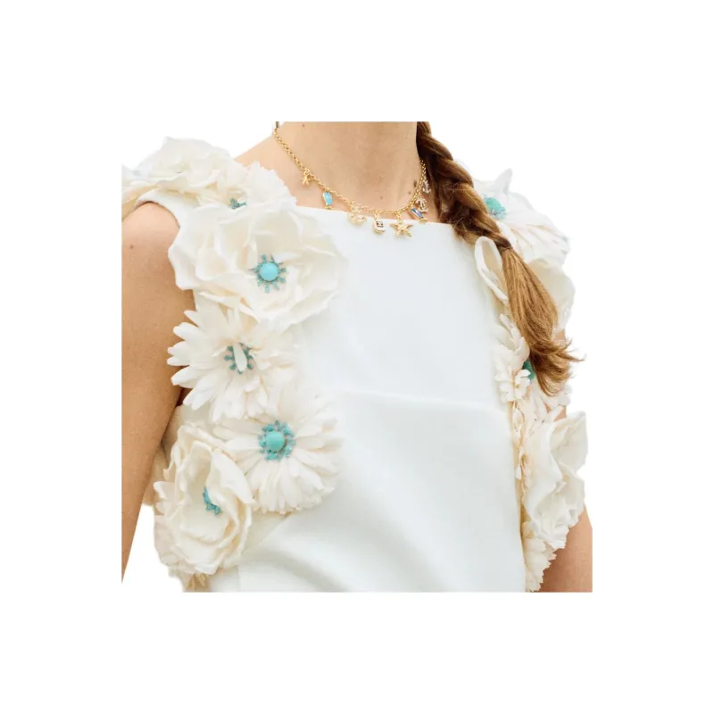 CHANEL 25C Early Spring Vacation Collection Sleeveless Dress Women's White-2
