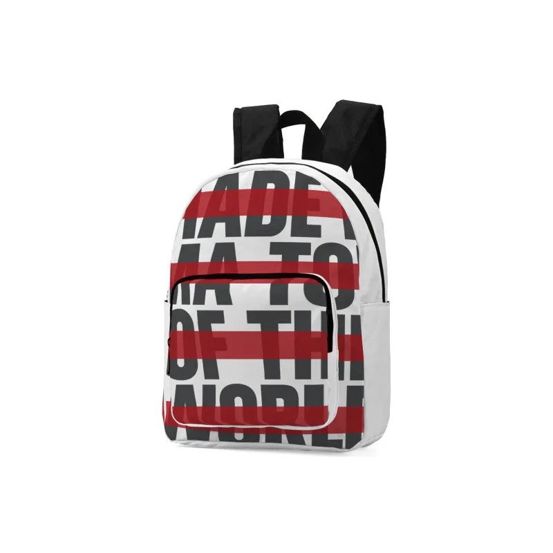 ONRF SOUNDBYTE Collaboration Polyester Water Repellent Backpack Medium Size Unisex White-15