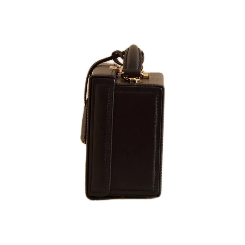 MARK CROSS Cross-Grain Calfskin Shoulder Bag Crossbody Bag Handbag Women's Black-1