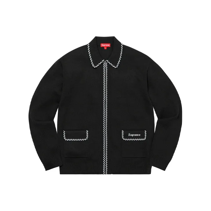 Supreme Checkerboard Zip Up Sweater-2