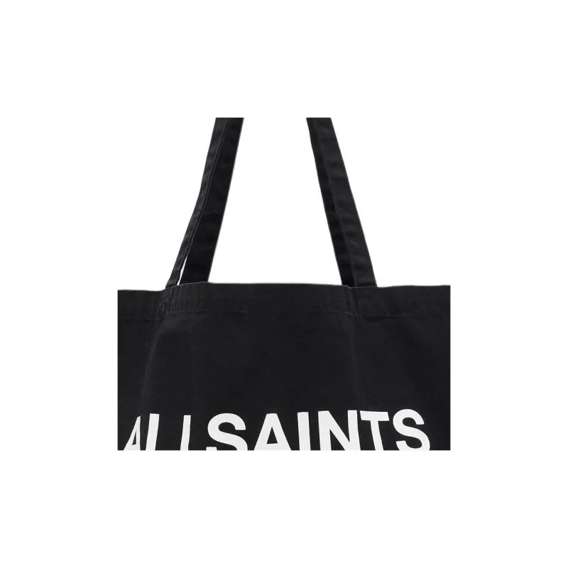 ALLSAINTS Cotton Tote Bag, Shopping Bag, Shoulder Bag Regular Men's Black-3