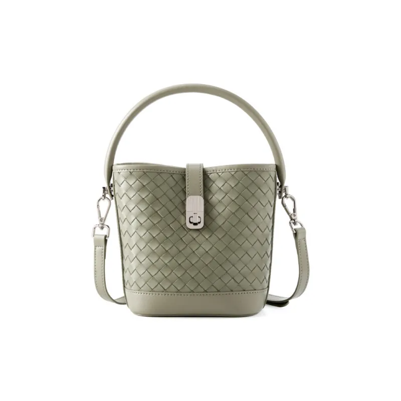 VANDEE Top Grain Sheepskin Bucket Bag, Shoulder Bag, Crossbody Bag, Handbag Women's Multicolor-7