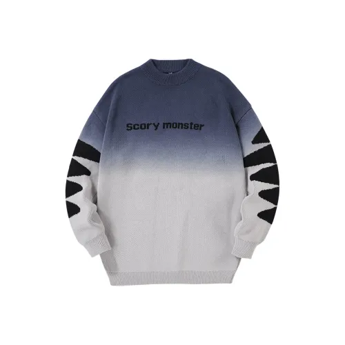 Loose Fit Sweater Unisex Dark Gray Blue