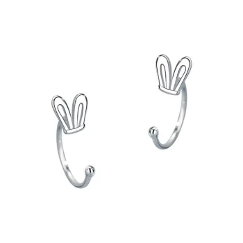 SHK Sterling Silver Earrings Women's Silver