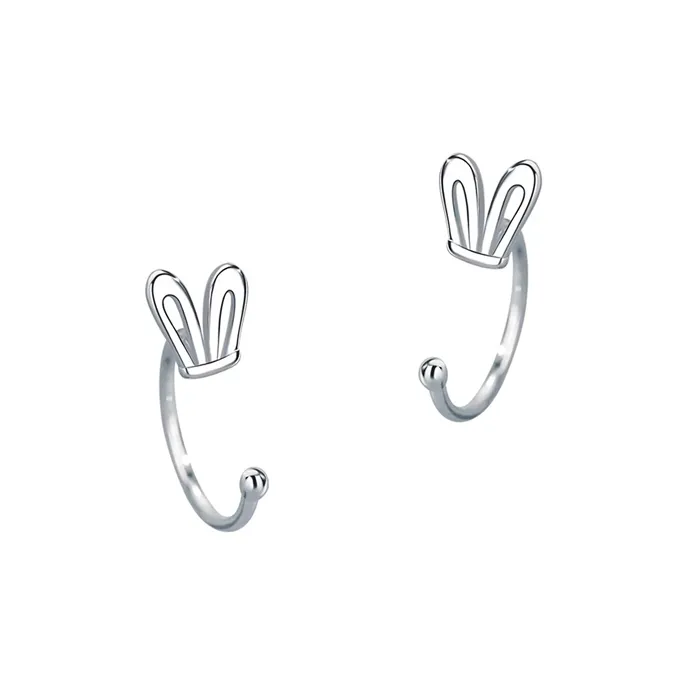 SHK Sterling Silver Earrings Women's Silver-0