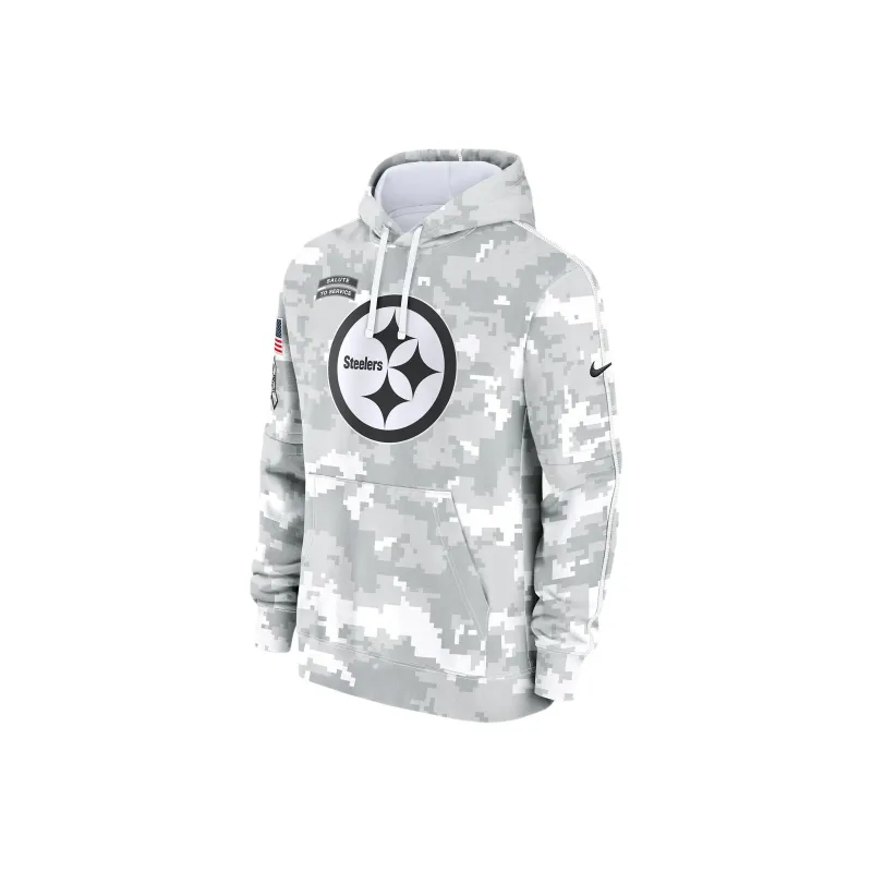 Nike Pittsburgh Steelers Salute To Service Primary Edge Club Men's Nike Nfl Pullover Hoodie-0