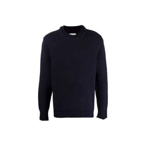 Maison Margiela Layered collar Elbow patch Distressed Jumper