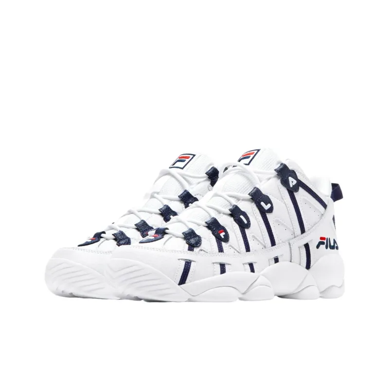 FILA Stackhouse Spaghetti Mid Top Basketball Shoes Men's White-2