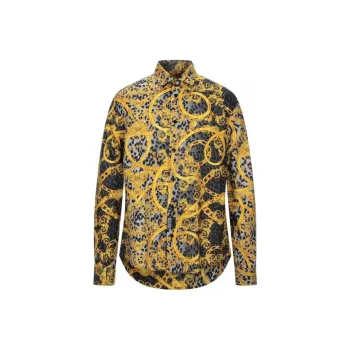 VERSACE Shirts Men Black/Gold