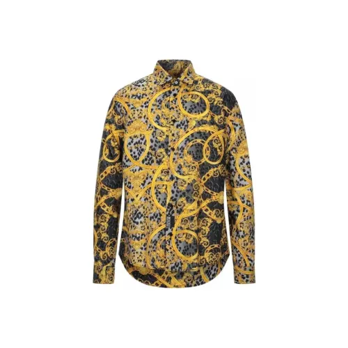 VERSACE Shirts Men Black/Gold