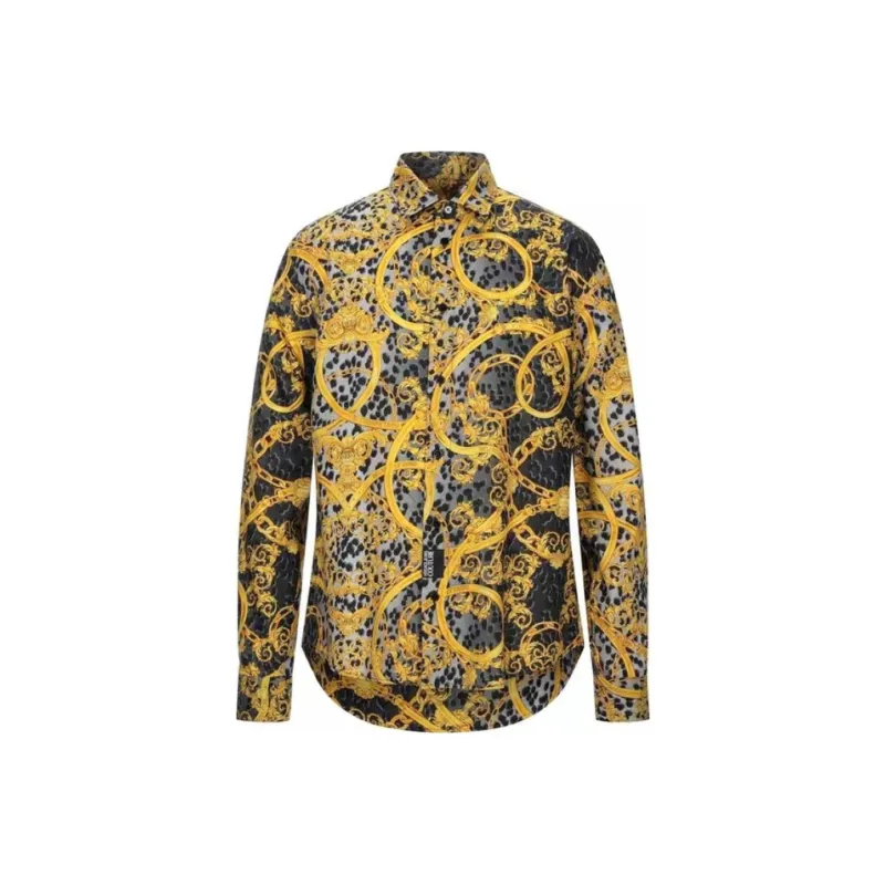 VERSACE Shirts Men Black/Gold-0