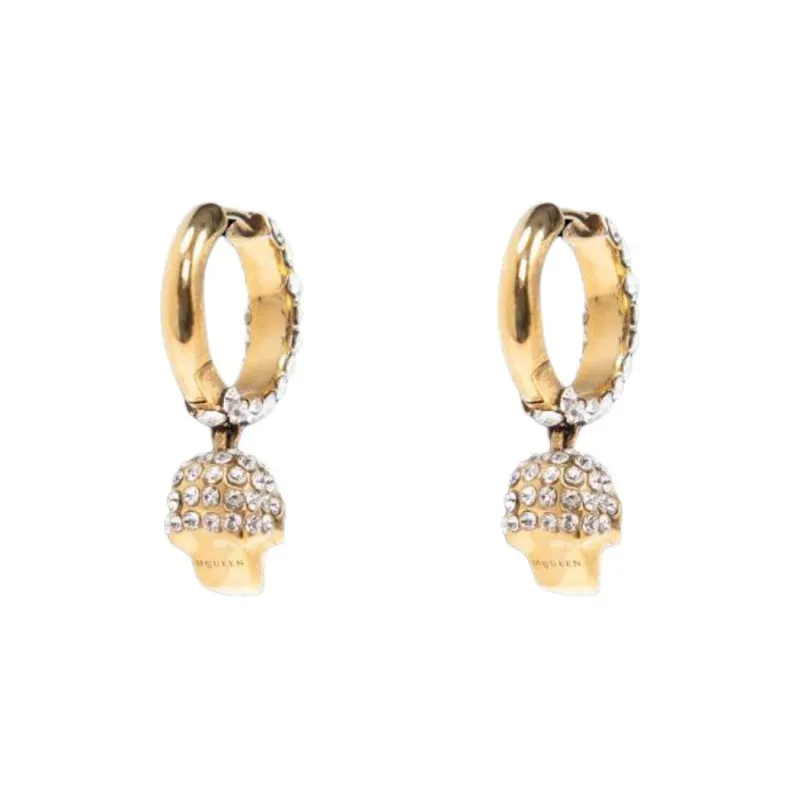 Alexander McQueen Brass Earrings Unisex Gold-1