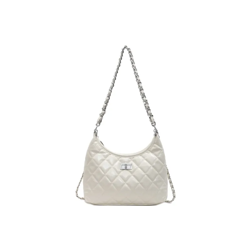 XIANGSU PU Shoulder Bag Women's Ecru/Silver/Black/Blue/Pink-0