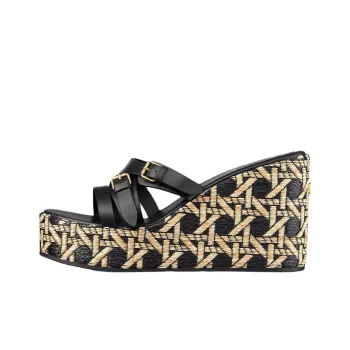 DIOR Slide Slippers 10cm Women's Black