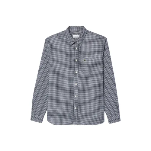 LACOSTE Checked Cotton Flannel Shirt